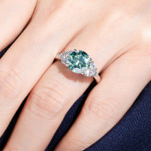 Anillo de Moissanita Marquesa de 3 Quilates con Semihalo - Image 7