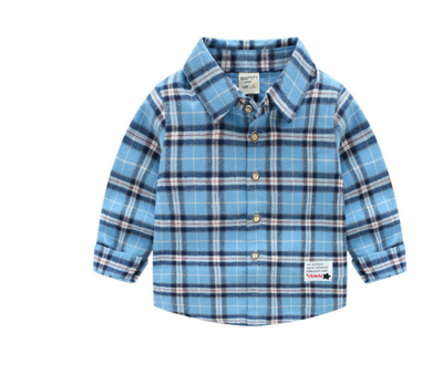 Camisa Escocesa Infantil de Manga Larga - Diseño Clásico y Cómodo - Image 3