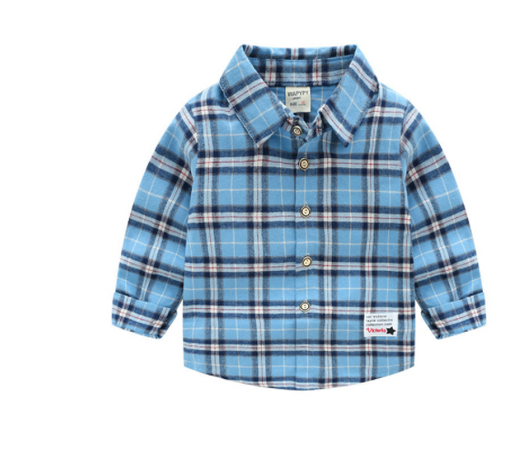 Camisa Escocesa Infantil de Manga Larga - Diseño Clásico y Cómodo - Image 3