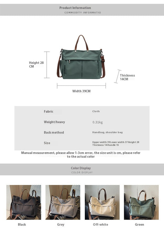 Bolsa Crossbody Tote Portátil para Mujer en Nylon - Image 9
