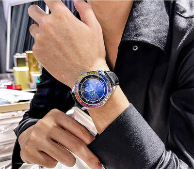 Reloj Mecánico Automático Hombre Cielo Estrellado con Cristales Luminosos Resistente al Agua - Image 5
