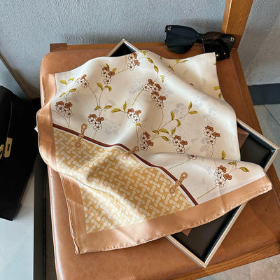 Pañuelo Floral de Seda Artificial para Mujer - Image 32