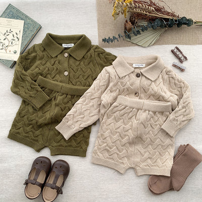 Conjunto de Cardigan y Jumper Unisex Estilo Europeo para Bebé - Image 17