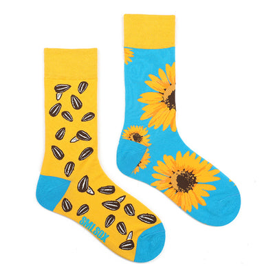 Calcetines Retro Asimétricos para Parejas - Algodón Cómodo Unisex - Image 81