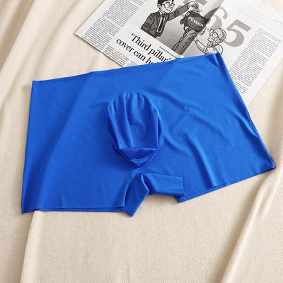 Bóxers de Seda Helada para Hombre - Cintura Media Color Sólido Verano - Image 7