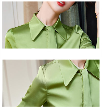 Blusa Ejecutiva sin Planchado con Cuello y Volantes - Image 14