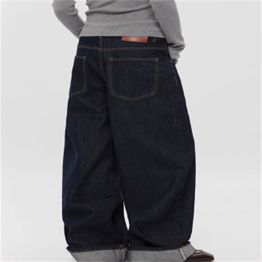 Jeans Rectos Anchos Retro Vintage para Primavera y Otoño - Image 3