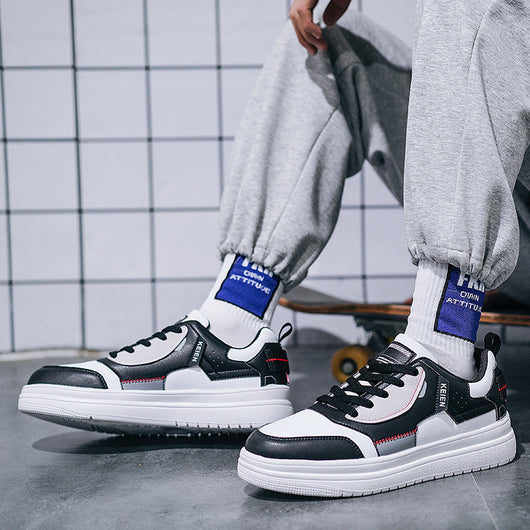 Tenis Deportivos Casual con Plataforma Blanca para Hombre - Image 8