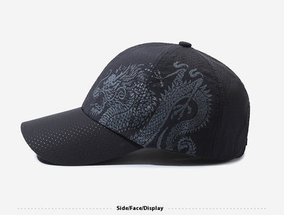 Gorra de Béisbol Hombre Estilo Chino Dragón Impreso Poliéster - Image 16