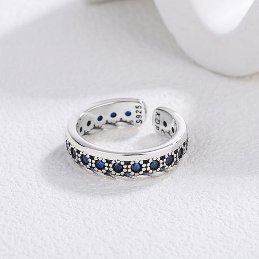 Anillo de Plata Esterlina 925 Diseño Minimalista Desgastado - Image 3