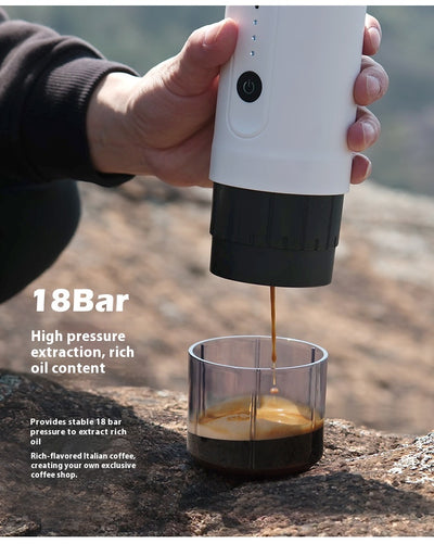 Cafetera Portátil Eléctrica para Viajes - Cápsula y Molida con Cargador para Auto - Image 20