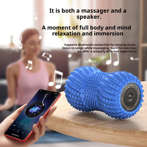 Rodillo Masajeador Eléctrico con Vibración para Yoga y Recuperación Muscular