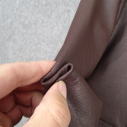 Chaqueta de Cuero Genuino con Cuello de Piel Desmontable - Image 9