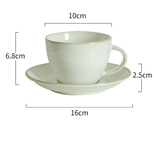 Juego de Taza y Platillo de Cerámica Retro con Personalidad Creativa - Image 8