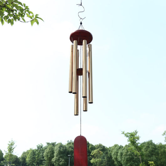 Carillón de Viento Decorativo de Madera Maciza con Tubos Metálicos - Image 23