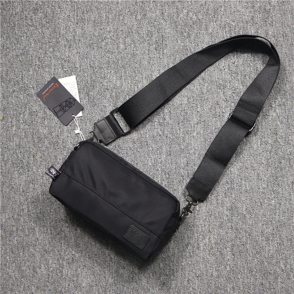 Bolsa Mensajero Casual de Lona Oxford y Nylon - Mochila Cuadrada Japonesa Compacta