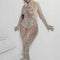 Jumpsuit de Diamantes con Elástico para Baile y Espectáculos