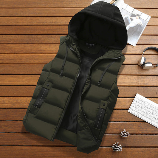 Chaqueta de Algodón con Capucha y Cierre Completo para Hombre - Image 4