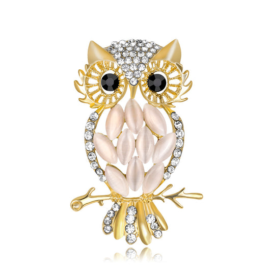 Broche Búho de Cristal Ópalo - Joya Elegante para Mayorista - Image 2