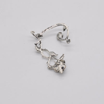 Aretes de Rosa Metalizada con Diseño Envuelto - Image 4