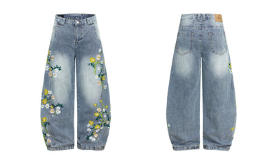 Jeans Curve con Bordado Floral y Botánico - Image 14