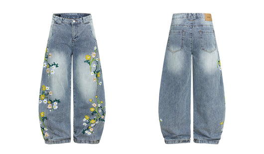 Jeans Curve con Bordado Floral y Botánico - Image 14