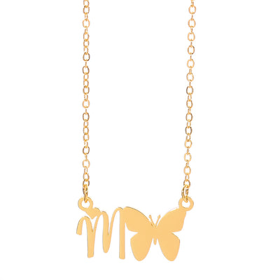 Collar Colgante Mariposa con Inicial Personalizada - Image 59