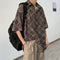 Camisa Floral Retro Holgada de Manga Larga para Hombre