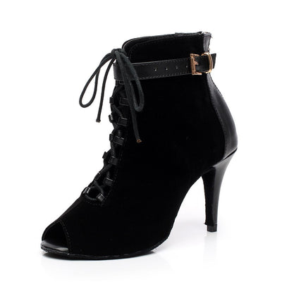 Botas Negras para Mujer con Tacón Medio y Bajo - Image 2