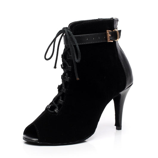 Botas Negras para Mujer con Tacón Medio y Bajo - Image 2