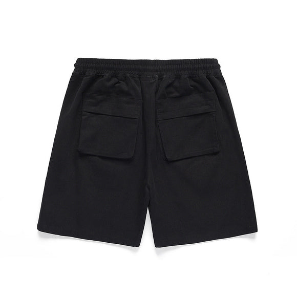 Shorts Militares con Cintura Elástica y Bolsillos con Parches