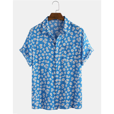 Camisa Cardigan Hawaiana de Algodón y Lino para Hombre - Image 3