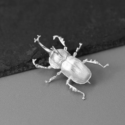 Broche Escarabajo Plateado S925 - Diseño Personalidad Elegante - Image 13