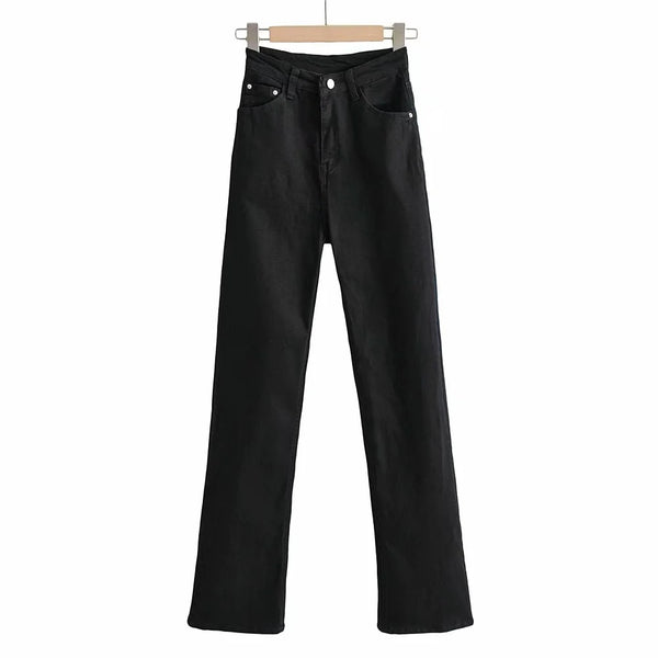 Jeans Retro Slim Micro Acampanados para Mujer - Estilo Europeo y Americano