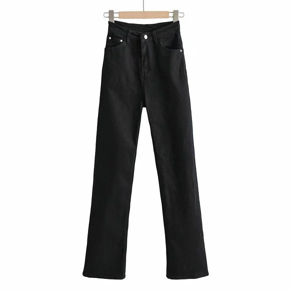 Jeans Retro Slim Micro Acampanados para Mujer - Estilo Europeo y Americano