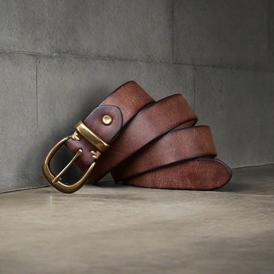 Cinturón de Cuero Genuino para Hombre - Casual y Resistente