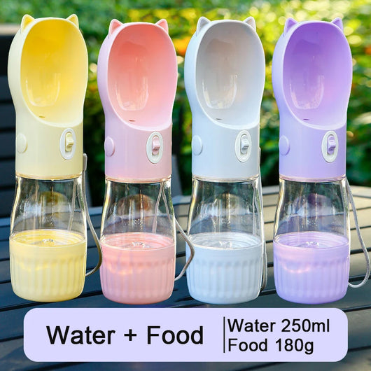 Botella de Agua Portátil 2 en 1 para Perros y Gatos con Comedero Integrado - Image 18