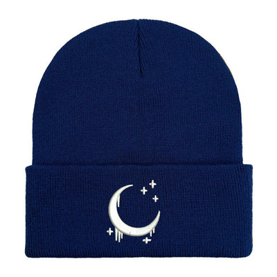 Gorro de Lana Tejido con Diseño de Luna y Estrellas para Otoño Invierno - Image 6