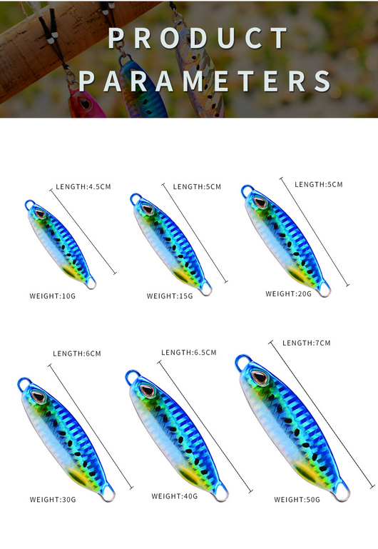 Señuelo Metálico Sumergible de Largo Alcance para Pesca - Image 16