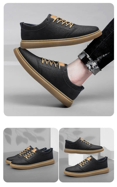 Tenis Casuales Hombre Cordones Punta Redonda Diseño Clásico - Image 11