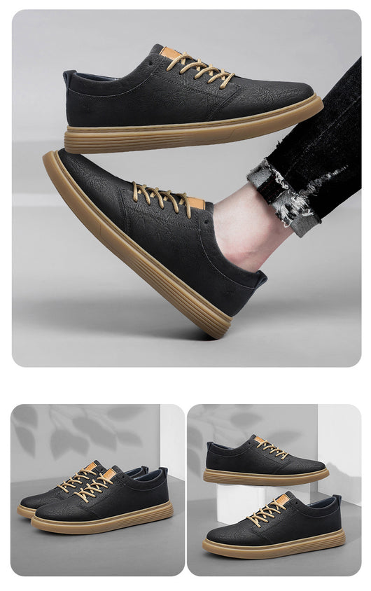Tenis Casuales Hombre Cordones Punta Redonda Diseño Clásico - Image 11