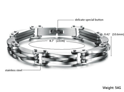 Pulsera de Acero Titanio para Hombre con Textura de Diamante - Image 8