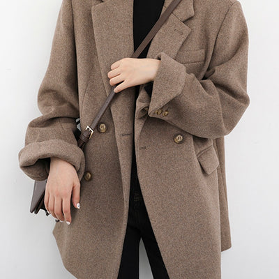 Blazer de Lana para Mujer con Hombros Anchos - Image 4