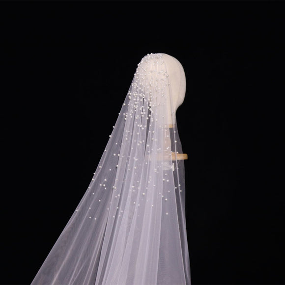 Diadema Nupcial de Perlas Coreana Extralarga