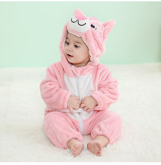 Pijama Enterizo de Franela con Diseño de Animales para Bebé - Image 5