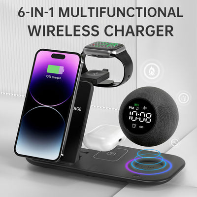 Reloj Despertador Multifuncional con Luz Ambiente, Ruido Blanco y Parlante Bluetooth - Image 2