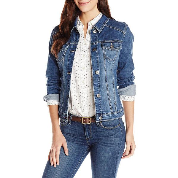 Chaqueta Denim Entallada para Mujer - Algodón Premium Estilo Europeo