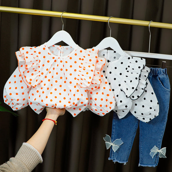 Conjunto Infantil de Manga Larga para Niña