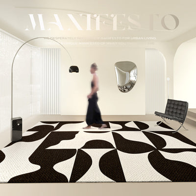 Alfombra de Lana Retro para Sala - Diseño Minimalista y Acogedor - Image 9