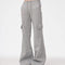 Pantalones de Pierna Ancha Gris para Mujer - Comodidad Deportiva
